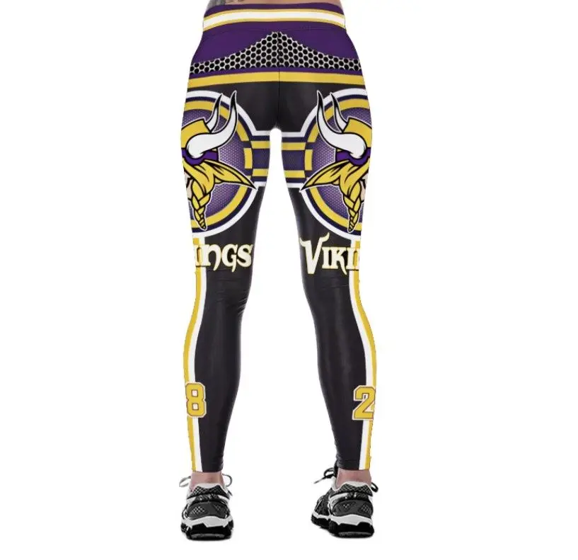 3 вида принтов Высокая Талия картина маслом Фитнес спортивные брюки серые