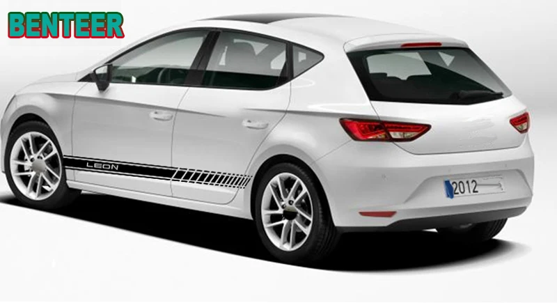 2 шт./лот Автомобильная боковая наклейка полосы наклейки флаг график для seat leon