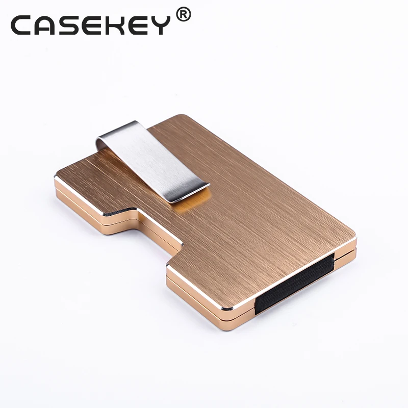 Кошелек Casekey высокого качества с золотым зажимом для денег мужчин блокировкой