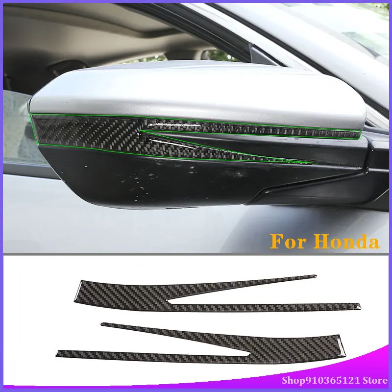 

Для Honda Civic 2016-2019 автомобиля Зеркало заднего вида наклейка Shell Реальные углеродного волокна (мягкие) автомобиля внешние Зеркало заднего вида Стикеры