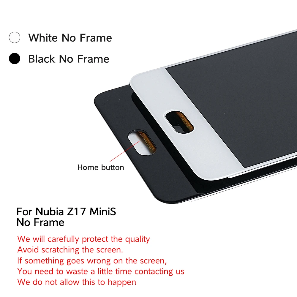 original 5 2 zte nubia z17 mini s nx589j lcd display touch screen digitizer assembly for z17 minis nx589h display replacement free global shipping