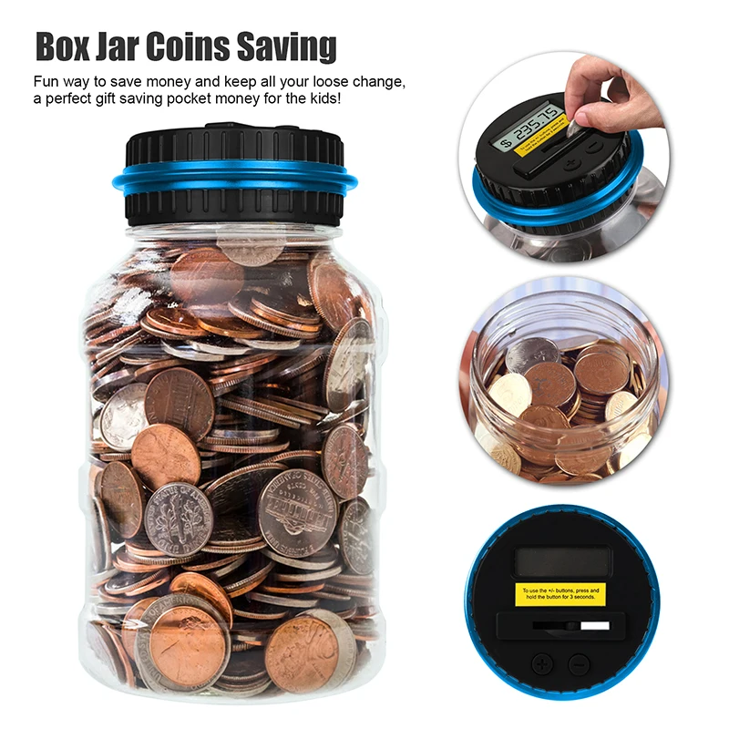 

Electronic Piggy Bank ATM Password Money Box Cash Coins Saving ATM Bank Safe Box Auto Scroll Paper Banknote Gift For Kids