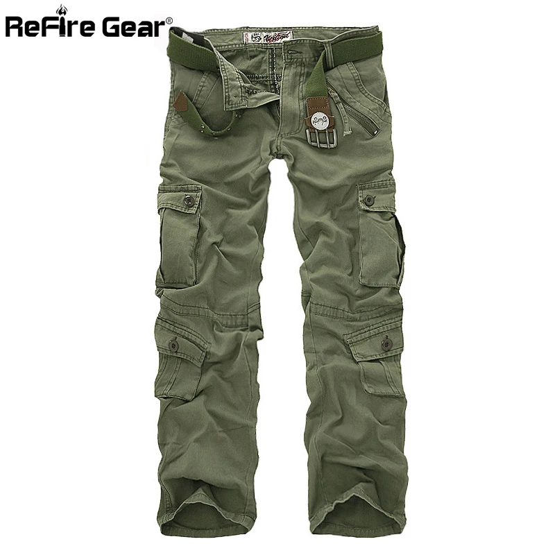 Повседневные мужские камуфляжные брюки карго в Военном Стиле много карманов