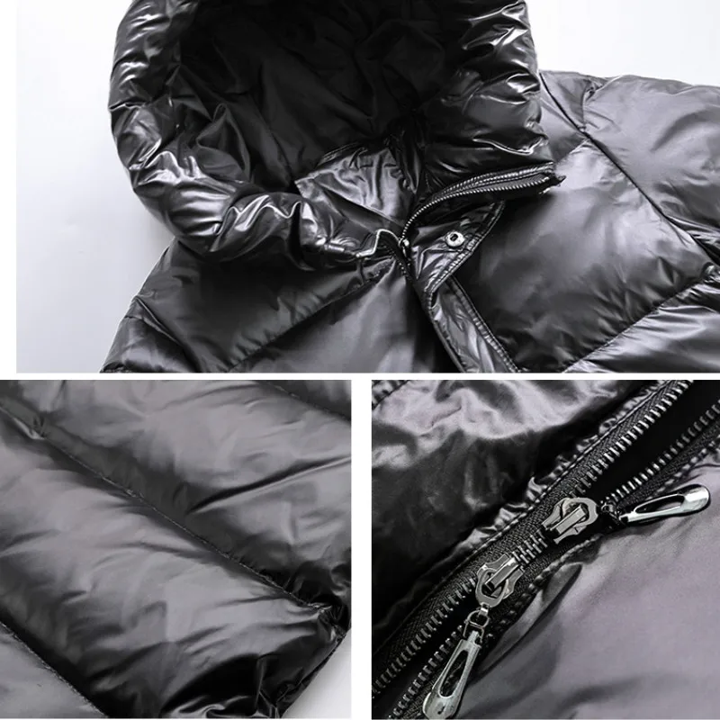 2020 осень зима белый утиный пух Женская парка с капюшоном корейское длинное