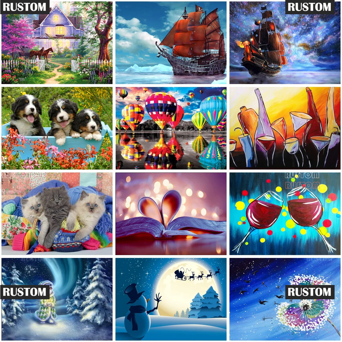 

Christmas Decoration Diamond Painting New 5d Snow Scene Full Diamond Mosaic Diy Cross Stitch Animal Household Items Christmas Gi