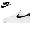 Мужские черно-белые повседневные туфли Nike Air Force 1 AF1 Air Force One