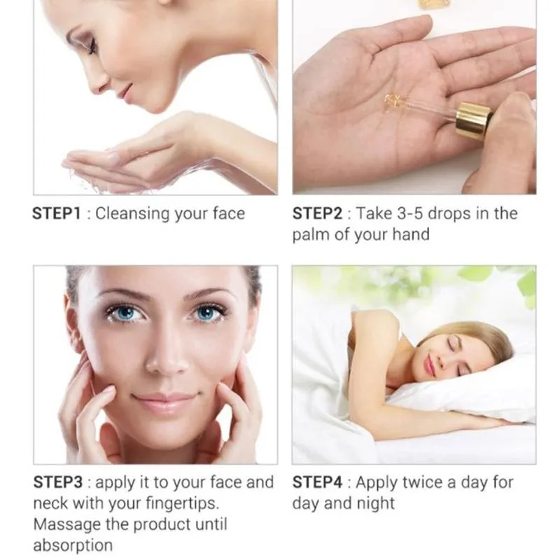 

24k Gold Essence Shrink Pore Whitening Moisturizing Essence Serum Face Care