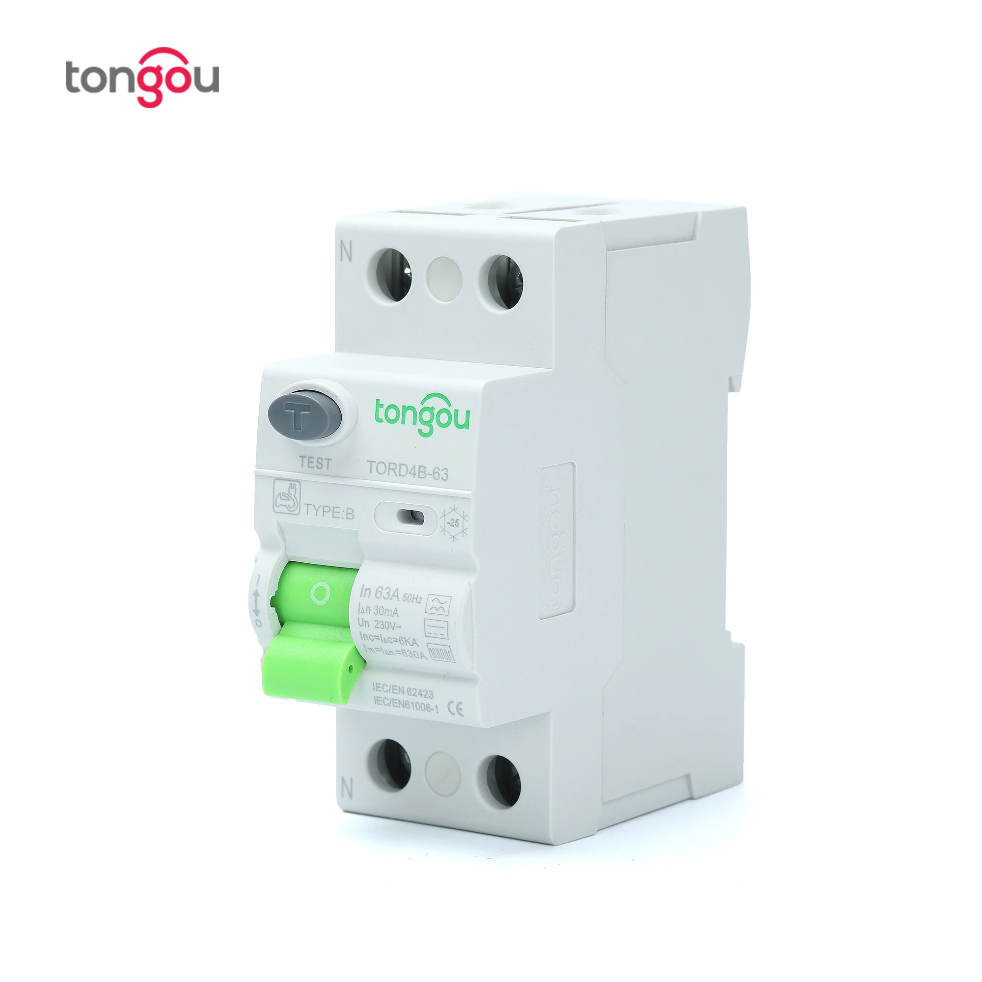 Выключатель тока утечки на землю TONGOU RCCB RCD 2P 63 А 30 мА 300 тип B 6 ка | Обустройство дома