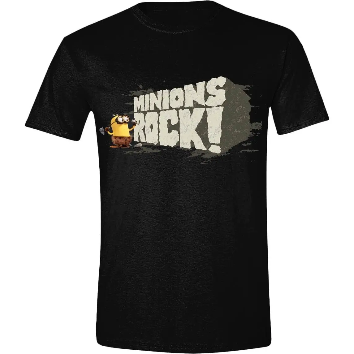 Миньоны (Гадкий я) рок! Официальная Мужская футболка стильные винтажные футболки