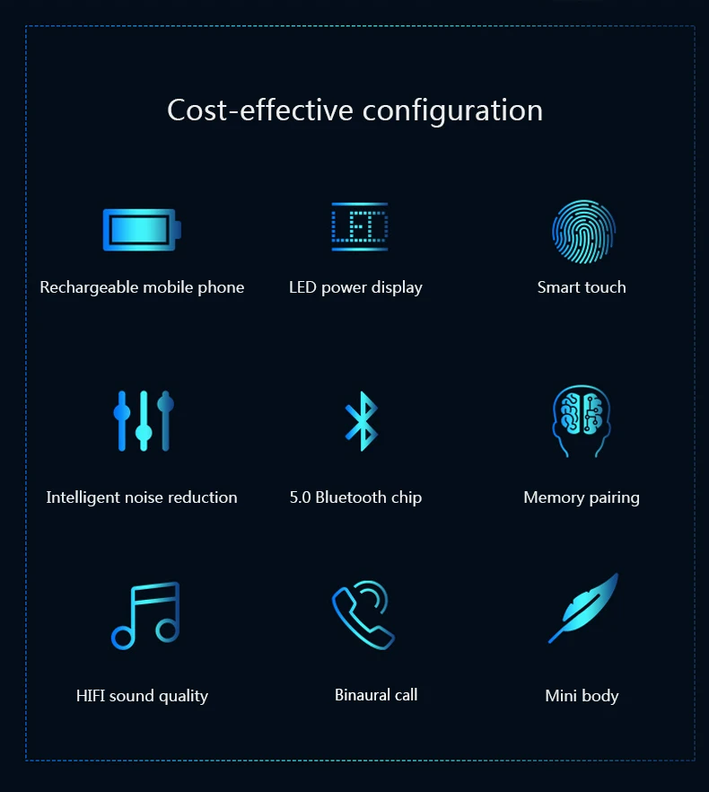 Сенсорные Bluetooth наушники TWS беспроводные наушники V5.0 наушники 8D глубокий бас стерео звук Спорт беспроводные Bluetooth наушники
