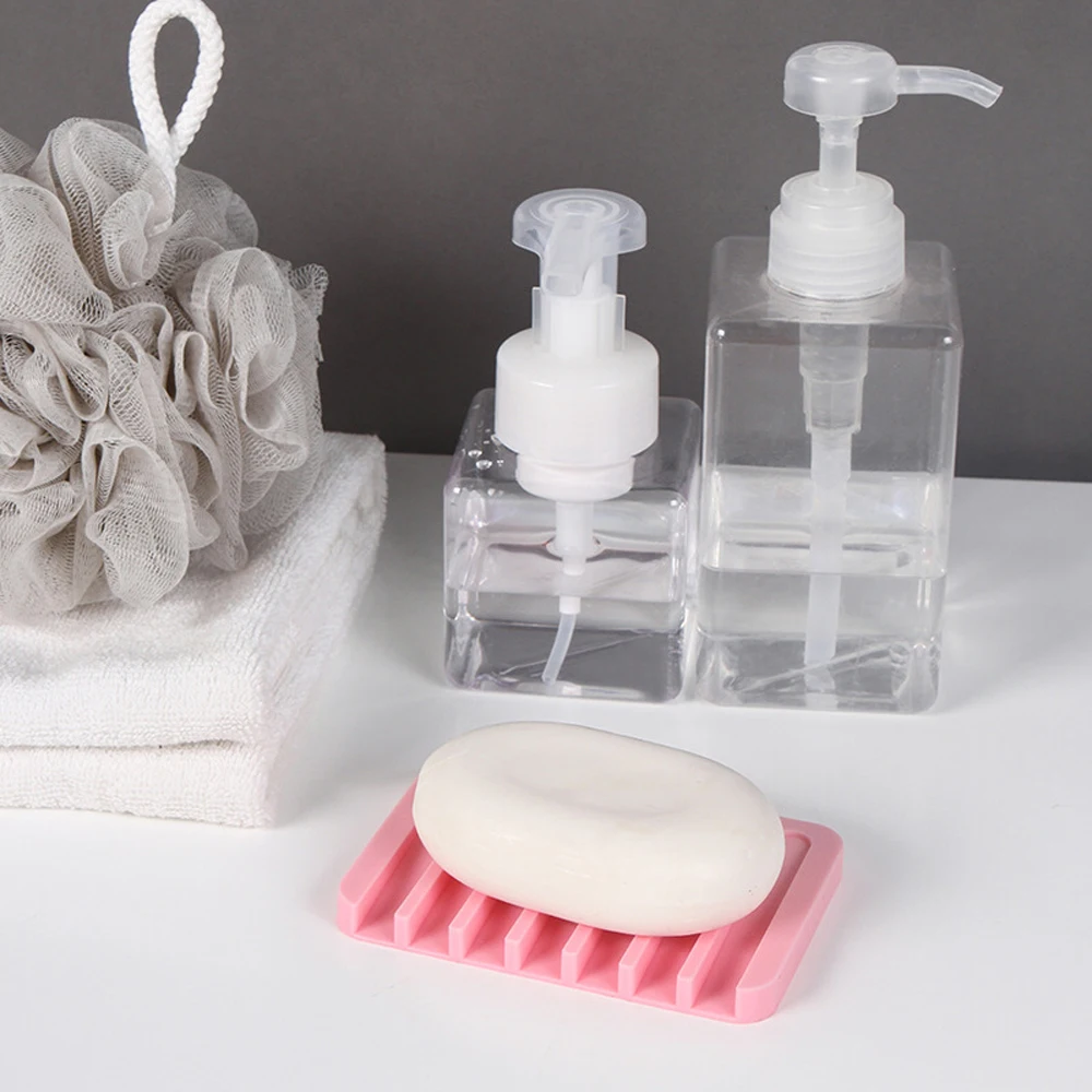 

Portable Non Slip Drain Rack Soap Dish Storage Case Silicone Tray Shower Soap Box Soap Holder Organizer Bathroom Accessories