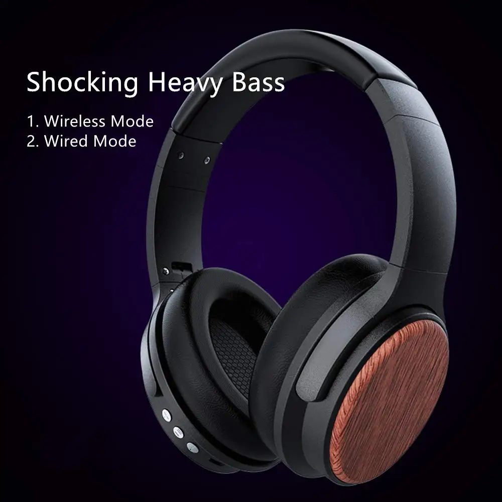 Fanshu Беспроводной активный Шум шумоподавлением Bluetooth наушники за ухо складные