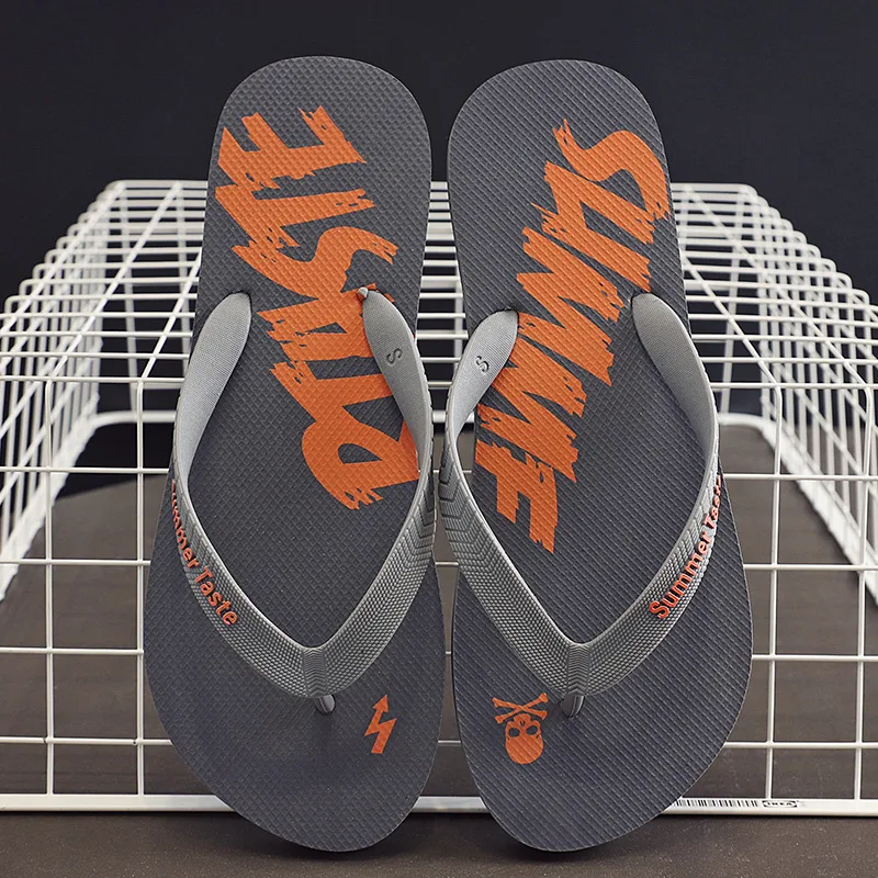 Men Summer Flip Flops Women Mixed Colors Slippers Indoor Or Outdoor Personality Flip Flops Men's Beach Shoes Flat Slippers