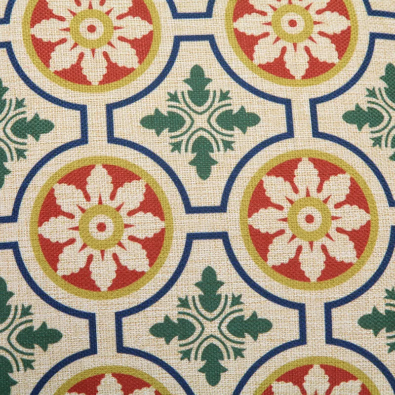 Простой чехол для подушки с геометрическим рисунком из хлопка и льна дивана