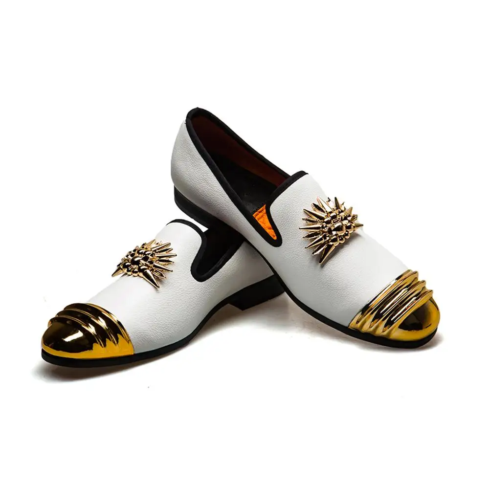 Мужские лоферы MeiJiaNa роскошные Лоскутные Мокасины из натуральной кожи и конского