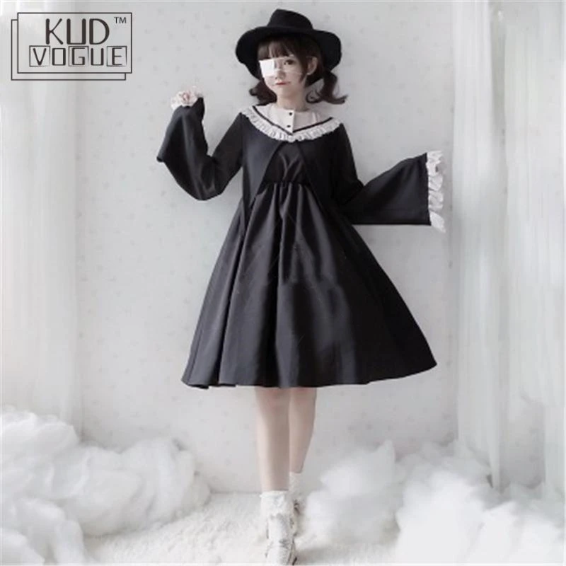 Платье для хеллоуина с длинным рукавом девочек темное холодное шикарное