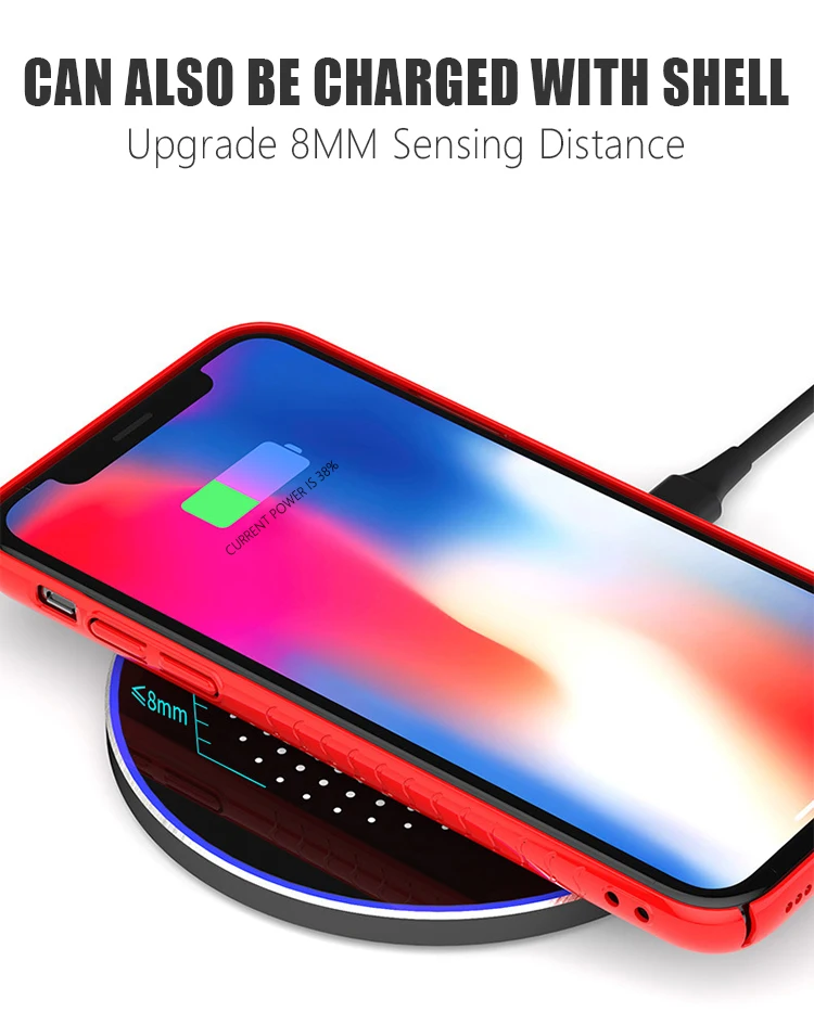 15 Вт Qi Беспроводное зарядное устройство Быстрая зарядка для huawei mate 20 Pro samsung Note 10 Plus металлическая Беспроводная зарядка для iPhone X Xs Max 8