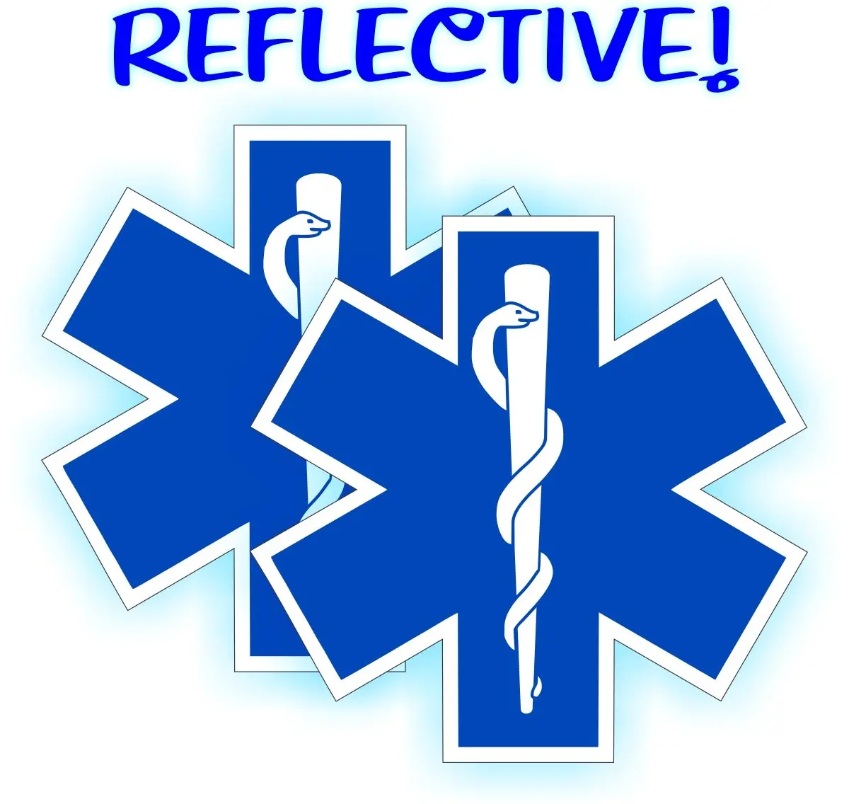 Для (2) Светоотражающая звезда жизни жесткая шляпа наклейки пожарно спасательный