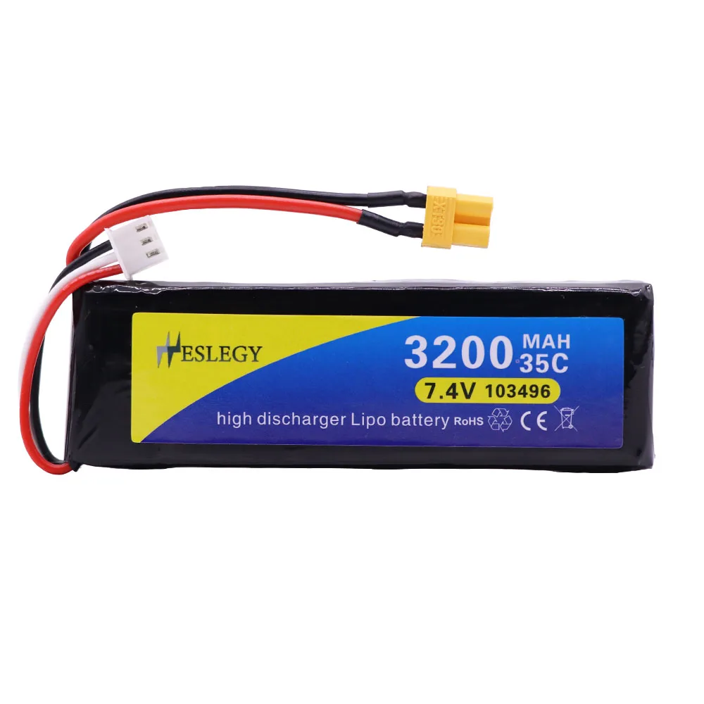 7 4 В 3200 мАч 35C 2S литий-полимерный аккумулятор XT30 штекер с USB зарядным устройством