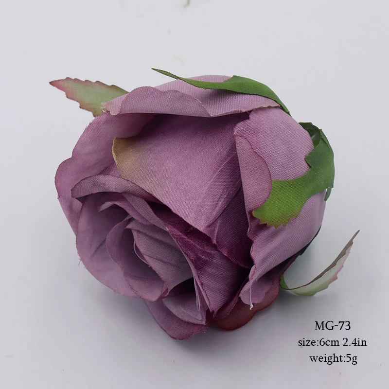 PuRPLE 10 шт. Многослойные лепесток искусственные цветы цветок голова для свадьбы украшение дома Рождество День цветок хорошо DIY шелк Hardwork - Цвет: PuRPLE