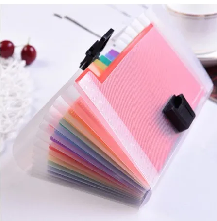 13 сетки A6 Сумка для документов милый Радужный цвет мини чеков сумка файлов Папка