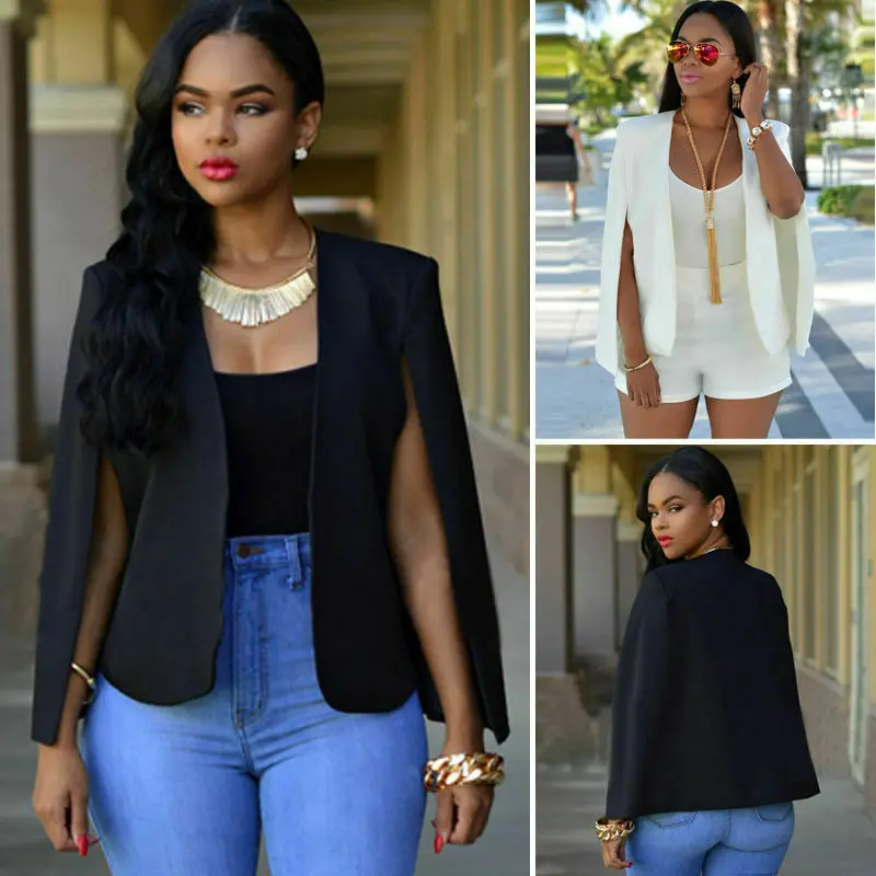 Женский Повседневный блейзер с отворотом длинным рукавом женский плащ корейский