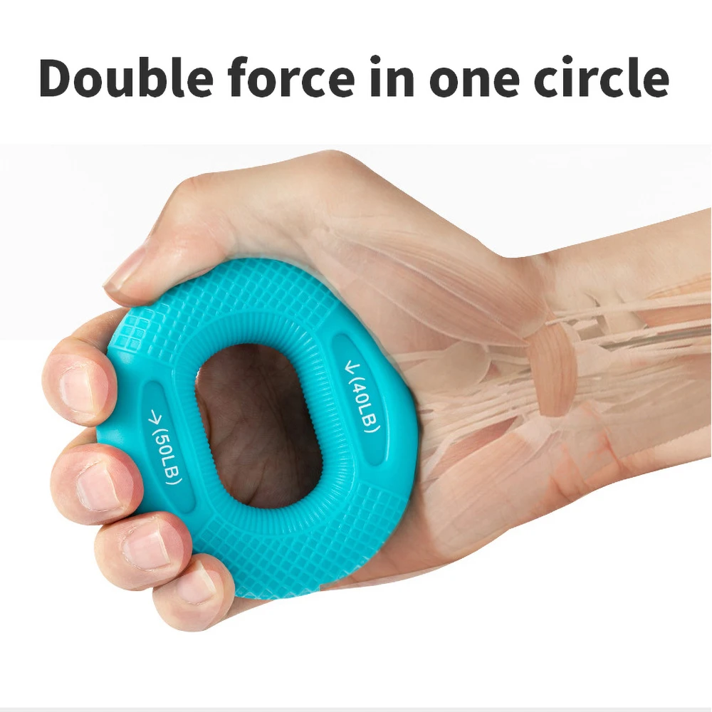 

Silicone Adjustable Hand Grip 20-80LB Gripping Ring Finger Forearm Trainer Carpal Expander Muscle Workout Exercise Gym Fitness
