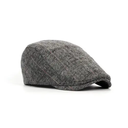 2019 Autumn Winter Men Cap Hats Berets British Western Style Wool Advanced Flat Ivy Gatsby Classic Vintage Striped Beret | Аксессуары
