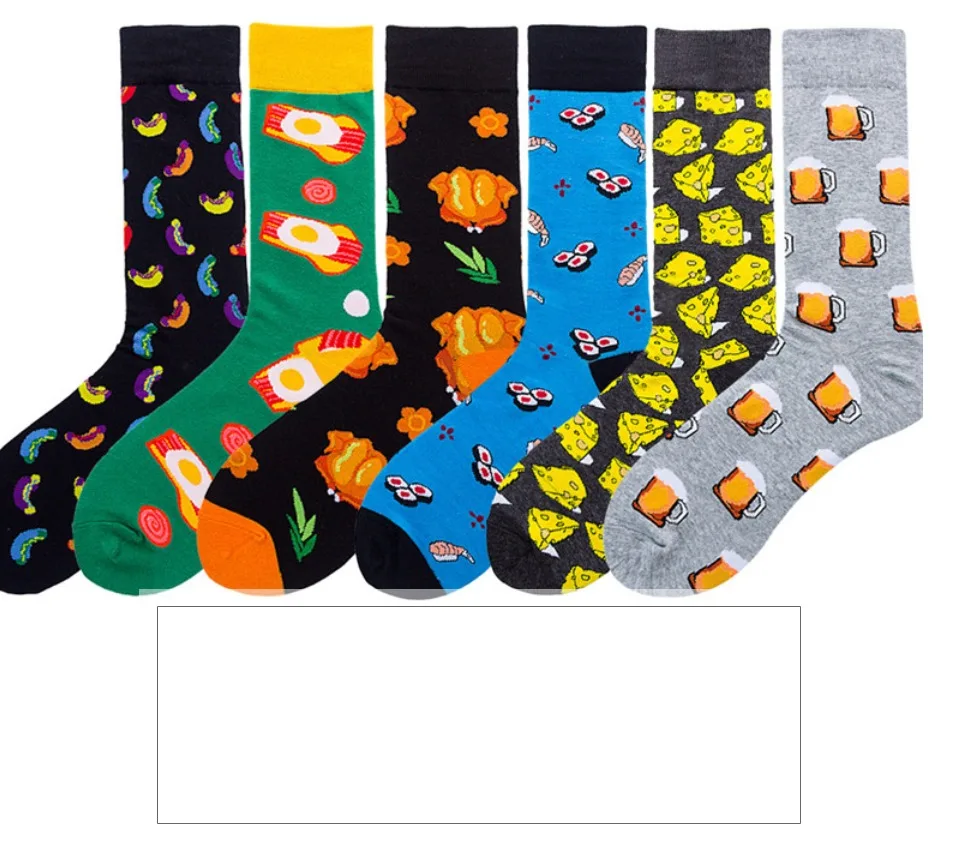 Носки для скейтборда мужские хип-хоп спортивные happy calcetines hombre divertido крутая Новинка художественная мода уличный стиль 1 пара подарки для