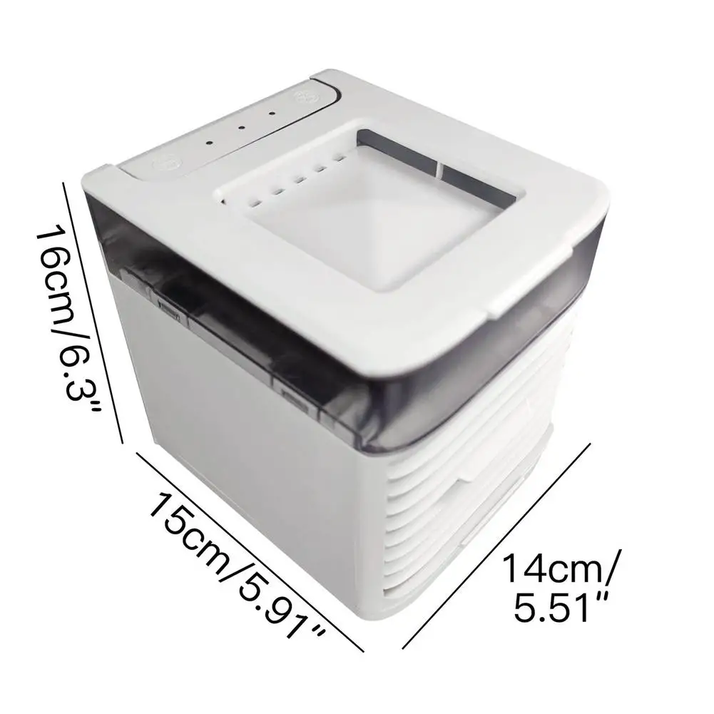 

Desk Mini Fan USB Portable Air Cooler Fan Air Conditioner Light Desktop Air Cooling Fan Humidifier Purifier For Office Bedroom