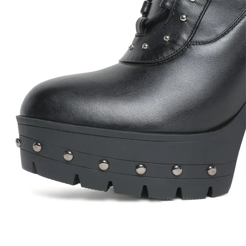 

BBZAI New pattern Superior quality shoes woman 12CM Patent leather Fashion boots Nightclub Stage performance Big code 34-41-42