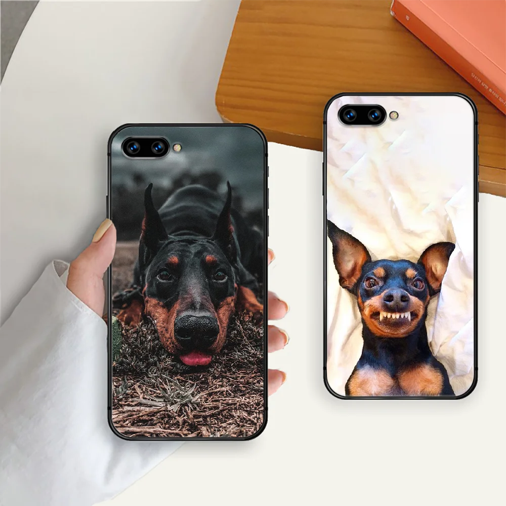 

Dog Dobermann Cool Phone Case Cover For Huawei 5T 7I 8A 8X 8 9X 9 10 10I 20 30 Honor Nova Pro Lite Black Luxury Trend Black Etui