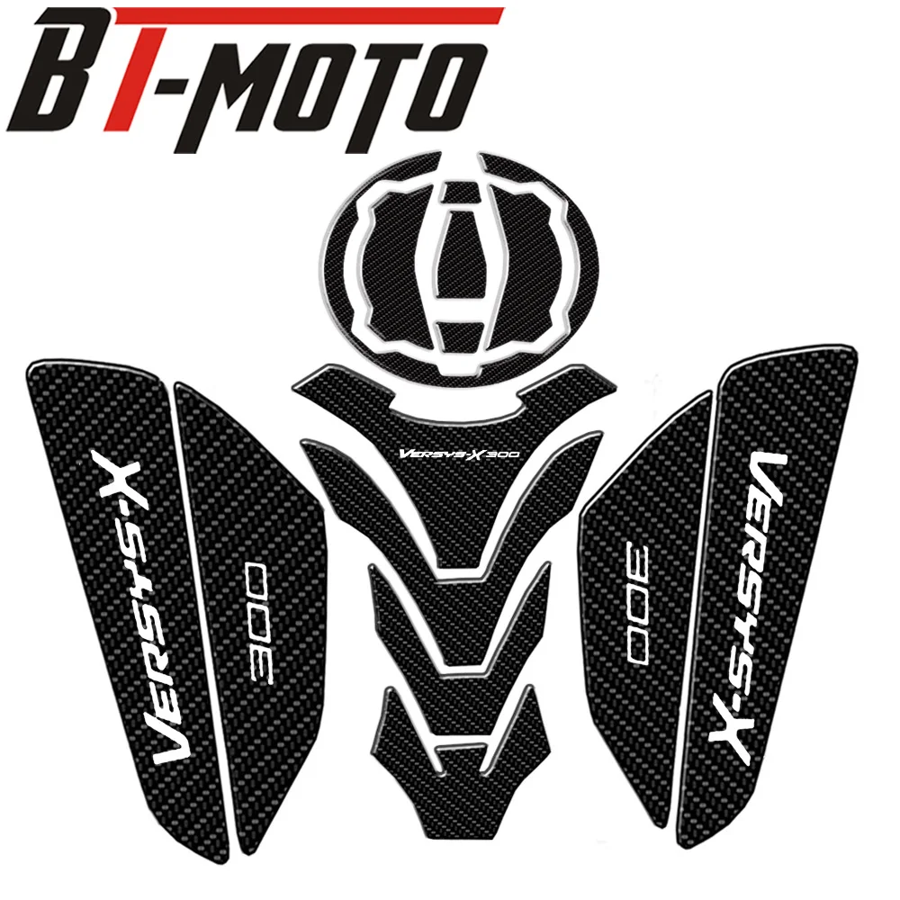 3D Наклейки для мотоцикла Kawasaki Ninja Z650 Z900 Versys X300 углеродное волокно крышка бензобака топливного бака защитная
