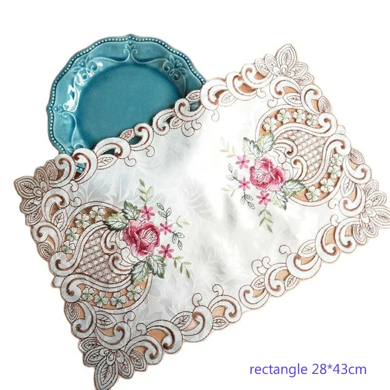Роскошный кружевной коврик для стола с вышивкой тканевый чашки кружки питьевой