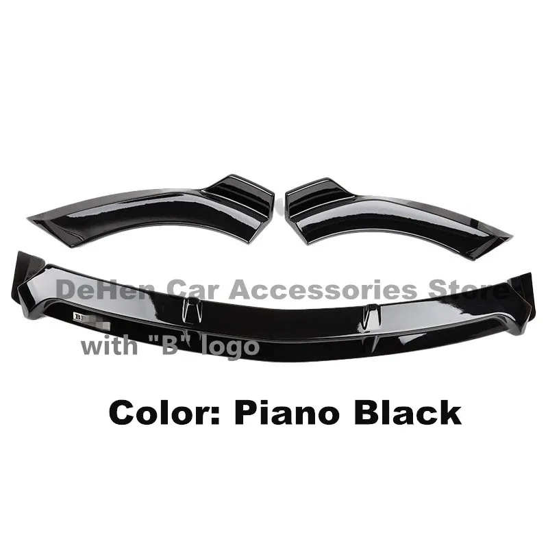 Комплект переднего бампера для Benz C Class W205 C205 C180 C200 Sport 2015 2021 черное углеродное