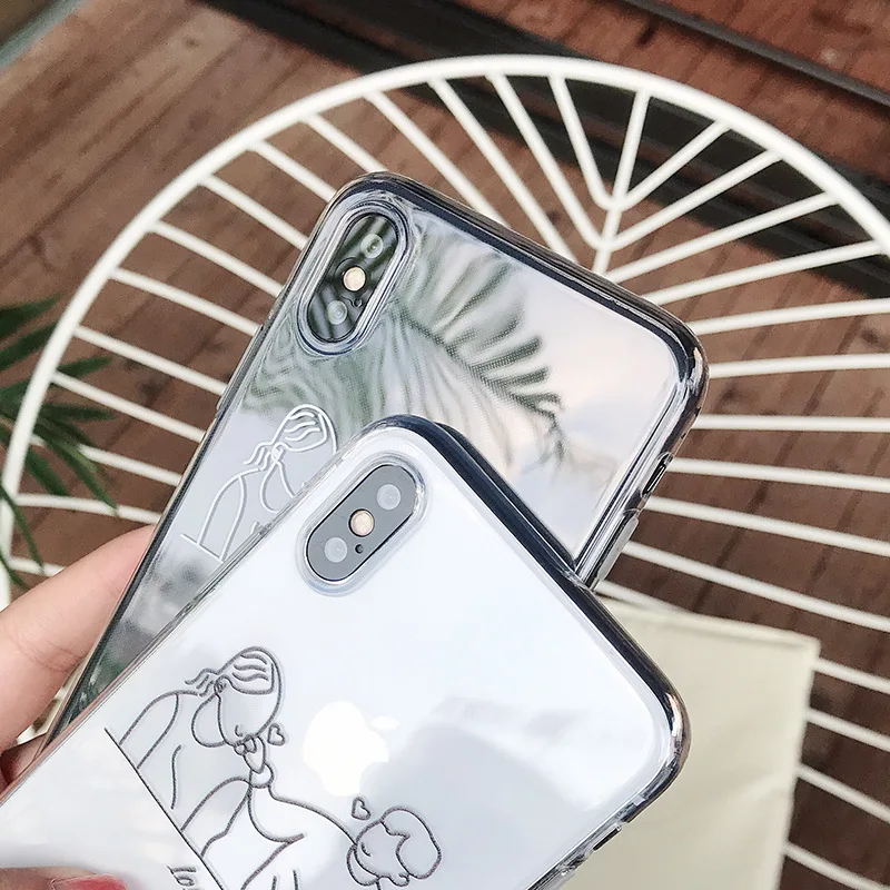 Прозрачный силиконовый чехол для iphone X XR 11 Pro XS MAX 8 7 6 Plus|Бамперы| |