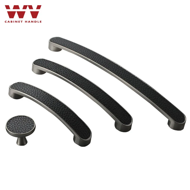 WV американские кожаные ручки для мебели мягкие минималистичные дверного шкафа и
