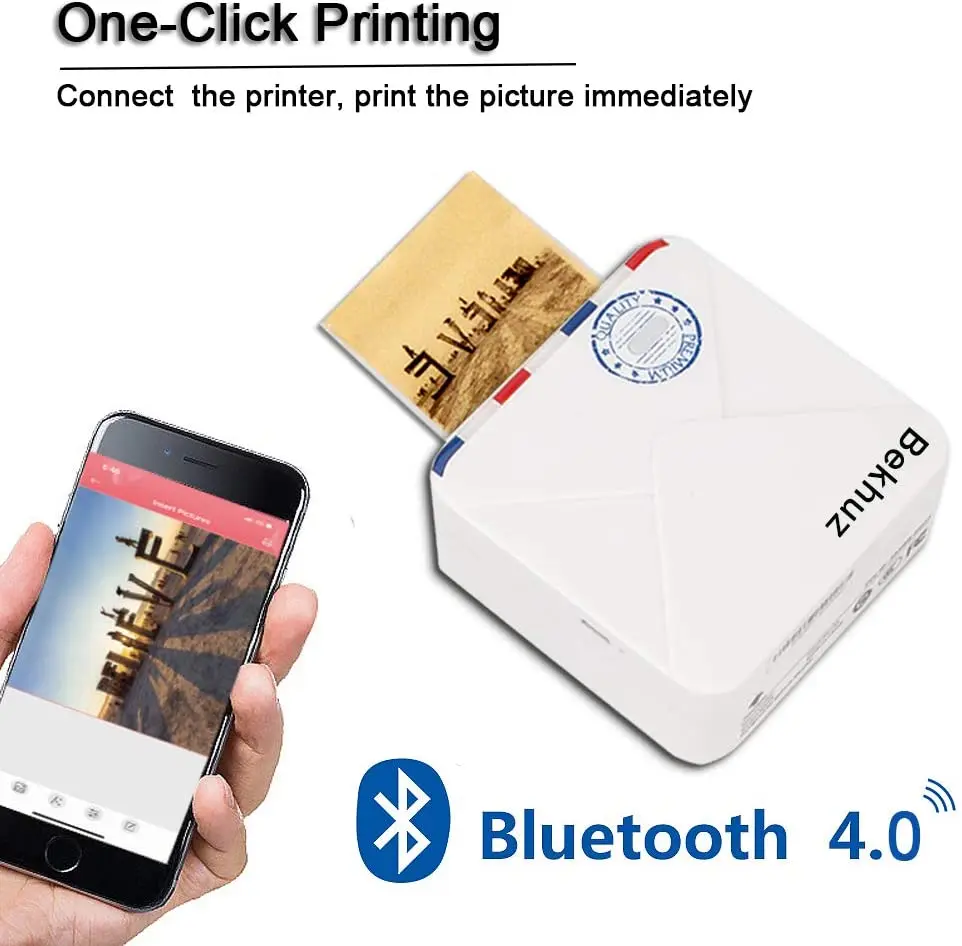 Портативный принтер для этикеток M02S беспроводной Bluetooth термостикер карманный