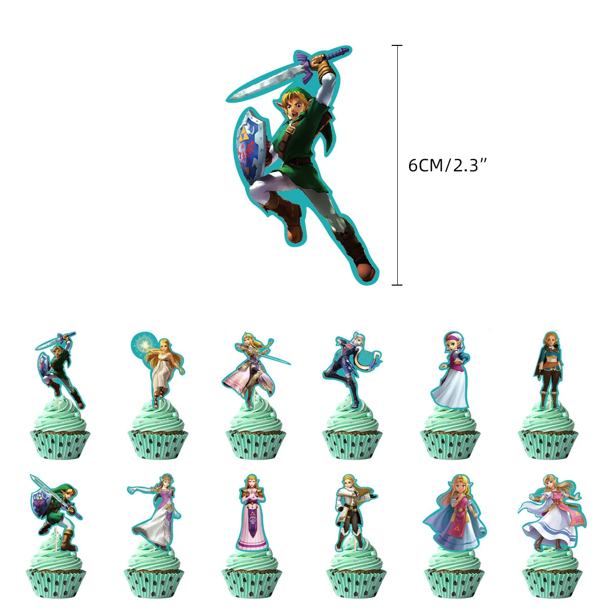 Латексные воздушные шары Zeldaes баннер Топпер для торта Мультяшные фанаты