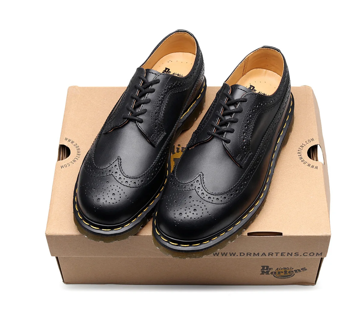 Buty Meskie/Мужские броги из воловьей кожи классические туфли Martin с 5 отверстиями