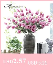 1 шт. Европейский искусственный цветок 3 головки поддельные Eustoma Gradiflorus Lisianthus Рождество Свадьба Праздник декор дома 5 цветов
