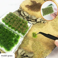 28pcsbox architecture model grass for ho n train layout 8mm flock diorama building design landscape