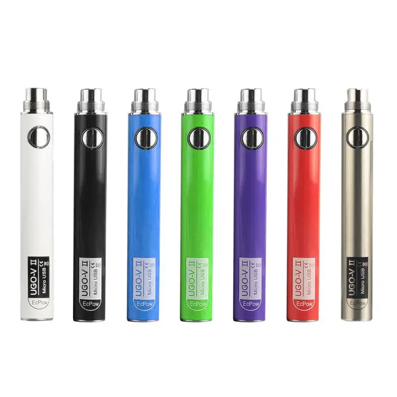 UGO-V2 650mAh/900mAh аккумулятор USB зарядные батареи для электронной сигареты Vape Pen