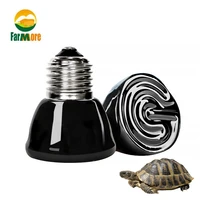 mini ceramic heating lamp 220v 25w50w 75w 100w e27 infrared reptile turtle warm bulbs waterproof temperature controller