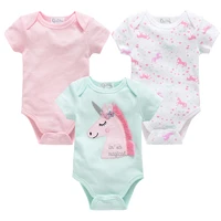 2021 summer unicorn baby girls bodysuits ropas bebe de infant overalls cotton short sleeve bodysuit toddler baby girls jumpsuit