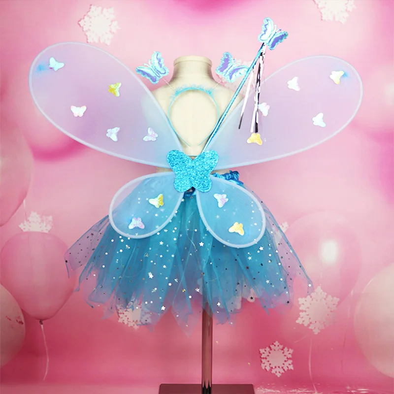 Хит продаж 4 шт./компл. мини-юбка с подсветкой для маленьких девочек головной убор