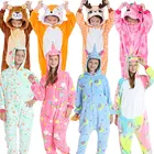 Кигуруми, единорог, комбинезон, детские пижамы с единорогом для детей, мультяшное одеяло с животными, Детский костюм, зимний комбинезон для мальчиков и девочек