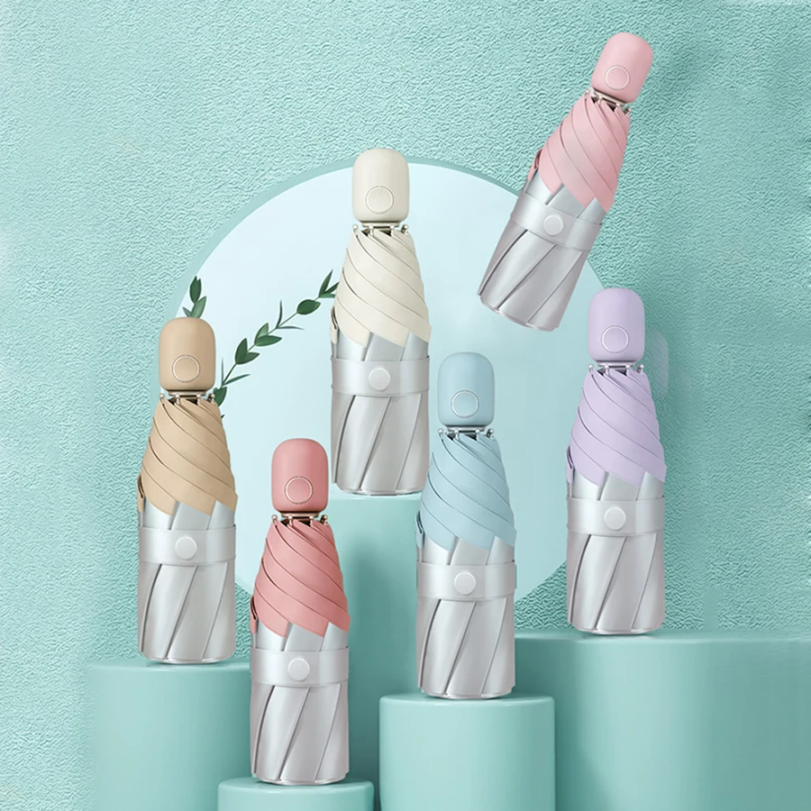 Зонт ZUODU для женщин с УФ-защитой автоматический мини карманный маленький