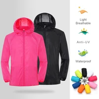men and women hooded jacket waterproof quick dry windbreaker sun protection jacket for hiking camping hunting outdoor sports