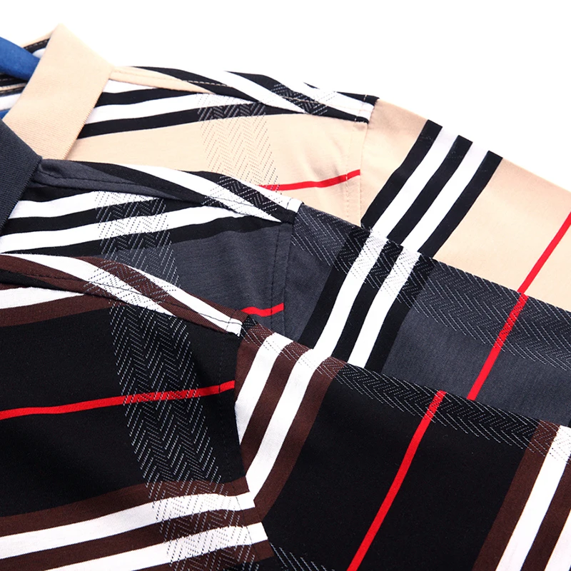 Бренд 2020 Повседневная летняя полосатая рубашка поло с коротким рукавом Мужская